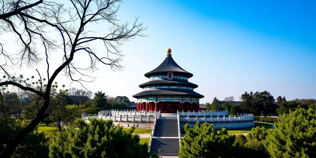 Temple of Heaven with lush greenery