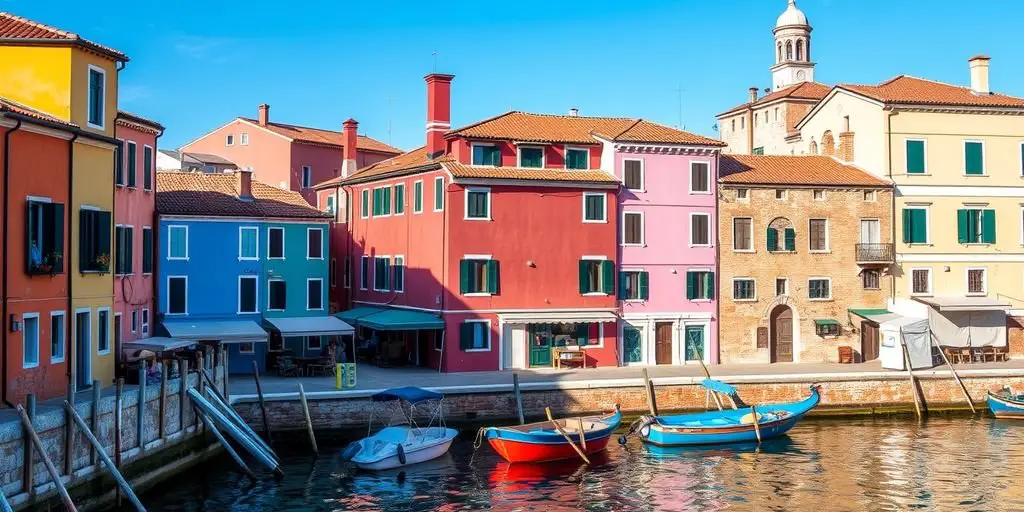 Colorful houses and historic charm of Venetian islands