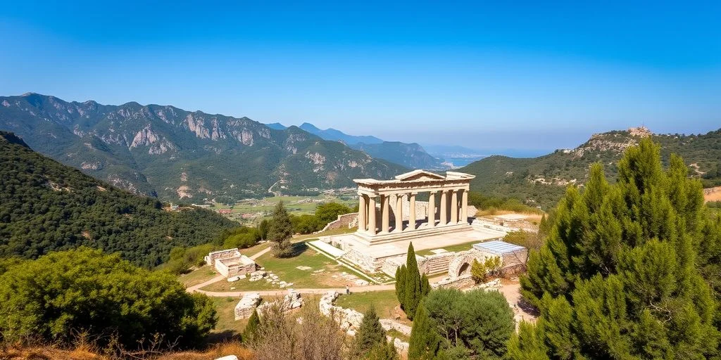 Termessos Ruins with mountains and greenery