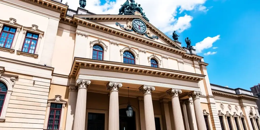 German Historical Museum's grand facade with blue sky