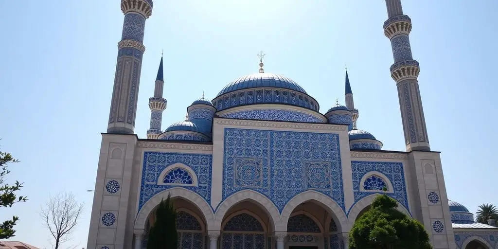 Rustem Pasha Mosque with intricate blue Iznik tiles